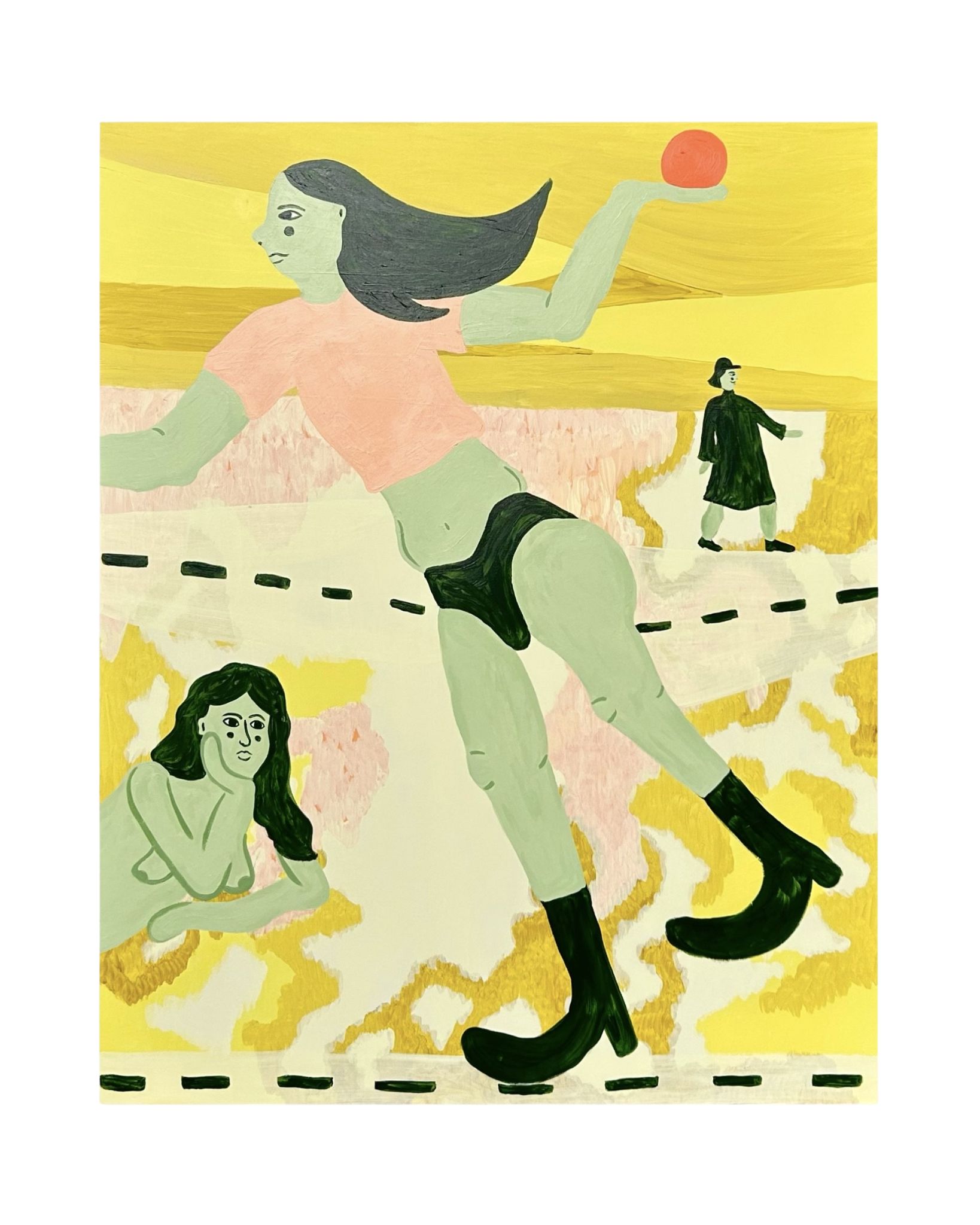 Minimalist marble sculpture